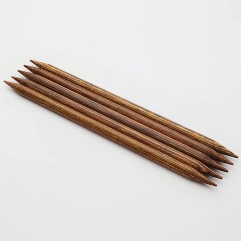 Kim đan hai đầu gỗ vân Ginger dài 20cm nhập khẩu từ KnitPro - Set 5 cây