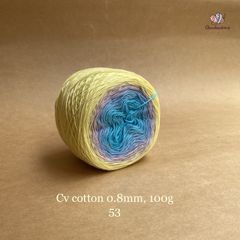 Sợi cầu vồng Cotton 0.8mm cuộn 100g, Chouihandmade, đan móc áo, váy