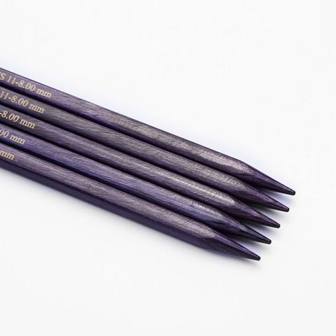 Bộ kim đan 2 đầu bằng gỗ J'adore Cubics dài 15cm, nhập khẩu từ Knitpro - Set 5 cây