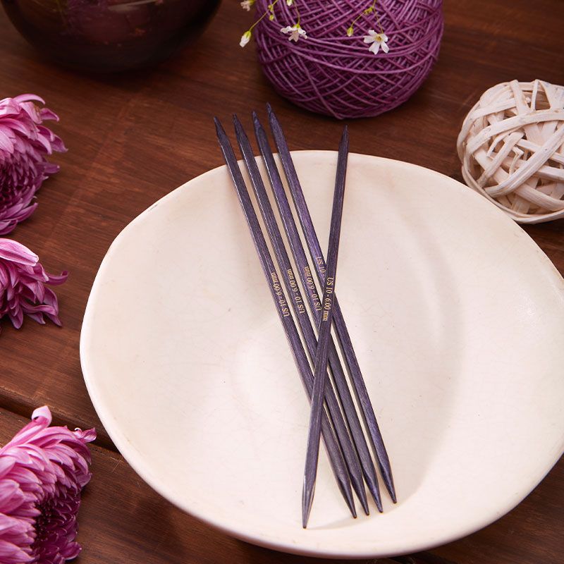 Bộ kim đan 2 đầu bằng gỗ J'adore Cubics dài 15cm, nhập khẩu từ Knitpro - Set 5 cây