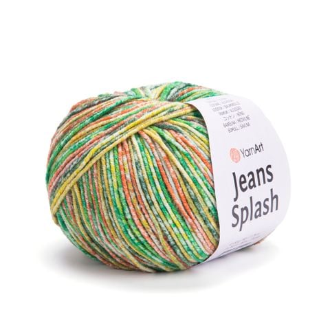 Len Jeans Splash nhập khẩu từ Yarnart, đan móc áo, váy, khăn, đầm