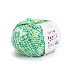 Len Jeans Splash nhập khẩu từ Yarnart, đan móc áo, váy, khăn, đầm