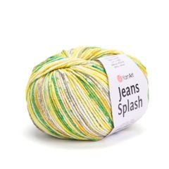 Len Jeans Splash nhập khẩu từ Yarnart, đan móc áo, váy, khăn, đầm