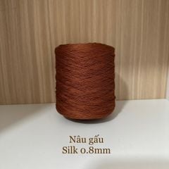 Cuộn sợi 100% silk 0.8mm màu trơn - 300gram