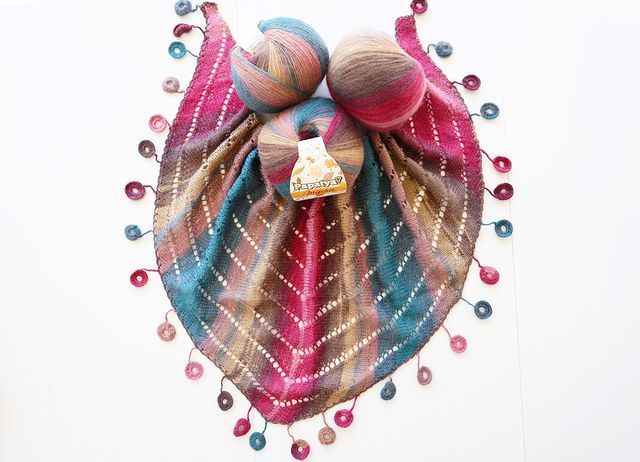 Len loang Angora Batik - Papatya, 100g - 550m, dùng để đan móc