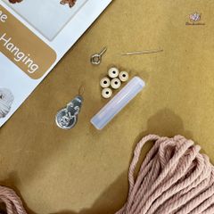 Bộ combo DIY sợi macrame hình bán nguyệt, dùng để trang trí nội thất, Chou.ihandmade