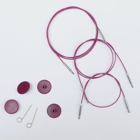 Bộ dây nối bằng thép bọc nilon màu tím, xoay 360 độ (Swivel Cables)