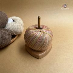 Giá đỡ gỗ hình vuông một trục, đế 9x9cm, đế xoay 8.5cm và cao 16cm