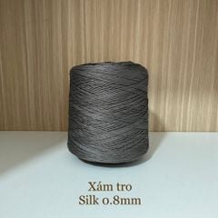Cuộn sợi 100% silk 0.8mm màu trơn - 300gram