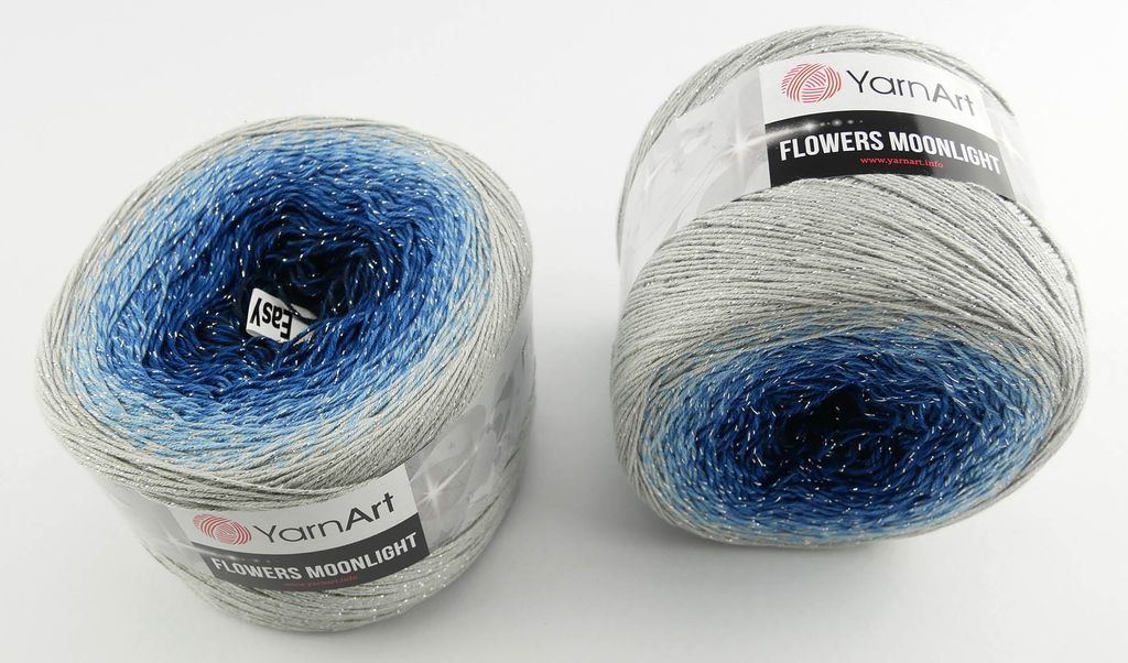 Len lấp lánh Flowers Moonlight - Yarnart đan móc áo, váy, khăn tam giác, áo khoác