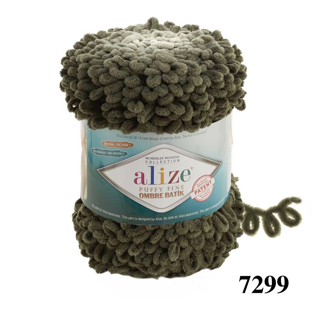 Len to Puffy Fine Ombre Batik nhập khẩu từ Alize Yarns tết chăn, nón, áo, thảm
