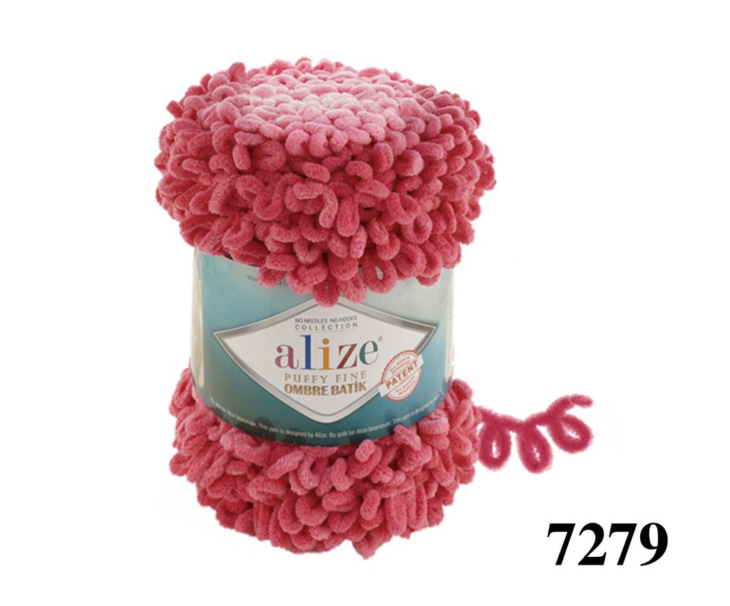 Len to Puffy Fine Ombre Batik nhập khẩu từ Alize Yarns tết chăn, nón, áo, thảm