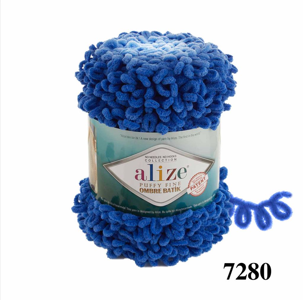 Len to Puffy Fine Ombre Batik nhập khẩu từ Alize Yarns tết chăn, nón, áo, thảm