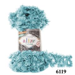 Len lông xù Puffy Fur nhập khẩu từ Alize Yarns, tết vỏ gối, thú bông, áo khoác