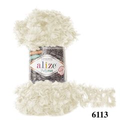 Len lông xù Puffy Fur nhập khẩu từ Alize Yarns, tết vỏ gối, thú bông, áo khoác