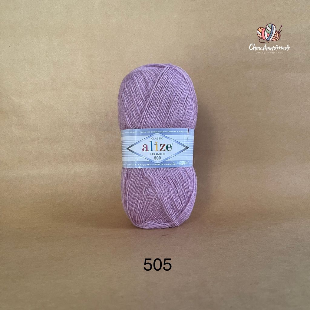 Cuộn len ấm Lanagold 800 hãng Alize siêu dôi, siêu ấm đan móc khăn, áo ấm cực thích