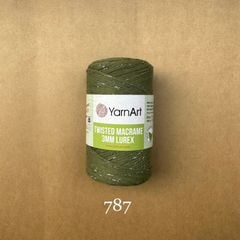 Sợi Twisted Macrame 3 MM Lurex nhập khẩu từ Yarnart, đan móc giỏ xách, nón, trang trí nội thất, vỏ ghế