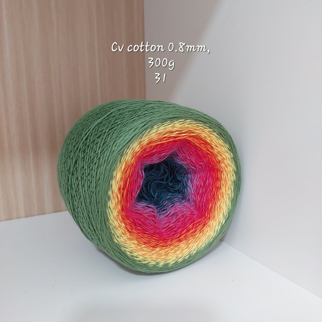 Sợi cầu vồng Cotton 0.8mm, 300g