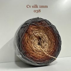 Cầu vồng sợi Silk, cỡ 1.0mm, 300g, dòng bánh, đan móc áo, váy, khăn