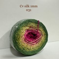 Cầu vồng sợi Silk, cỡ 1.0mm, 300g, dòng bánh, đan móc áo, váy, khăn