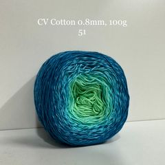 Sợi cầu vồng Cotton 0.8mm cuộn 100g, Chouihandmade, đan móc áo, váy