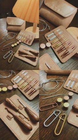 Bộ kim đan tay, vớ mini Gift set Champagne Petite Interchangeable Needles nhập khẩu từ KnitPro phiên bản Limited