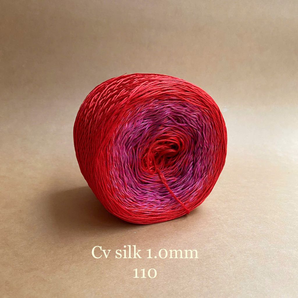 Cầu vồng sợi Silk, cỡ 1.0mm, 300g, dòng bánh, đan móc áo, váy, khăn