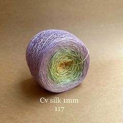 Cầu vồng sợi Silk, cỡ 1.0mm, 300g, dòng bánh, đan móc áo, váy, khăn