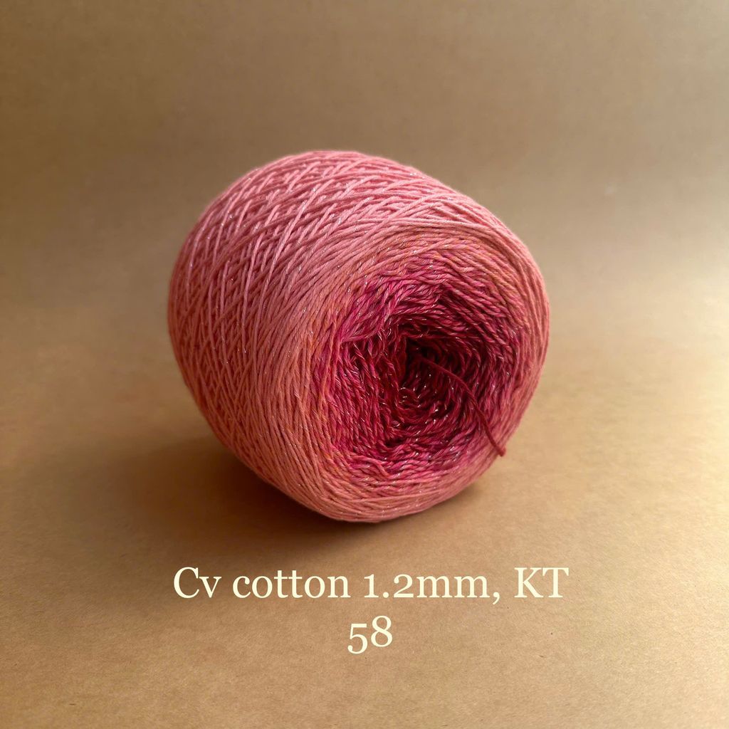 Sợi cầu vồng Cotton 1.2mm, kim tuyến