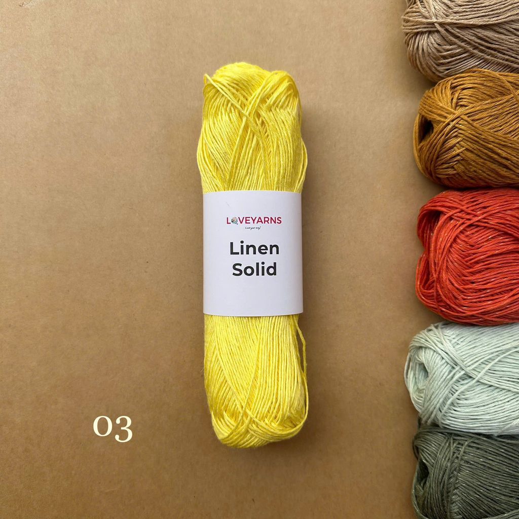 Sợi Linen Solid - Loveyarns, đan móc áo, váy, khăn