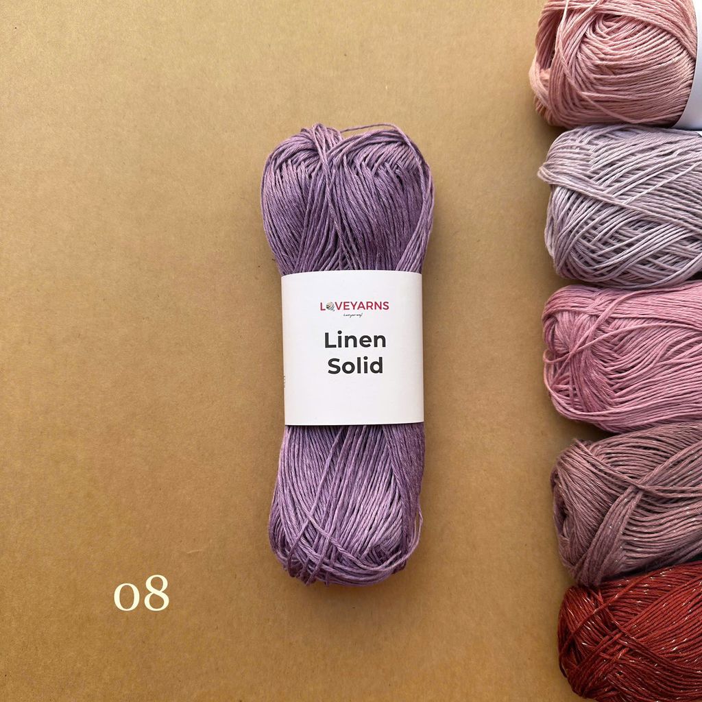 Sợi Linen Solid - Loveyarns, đan móc áo, váy, khăn