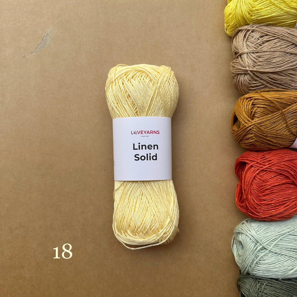 Sợi Linen Solid - Loveyarns, đan móc áo, váy, khăn