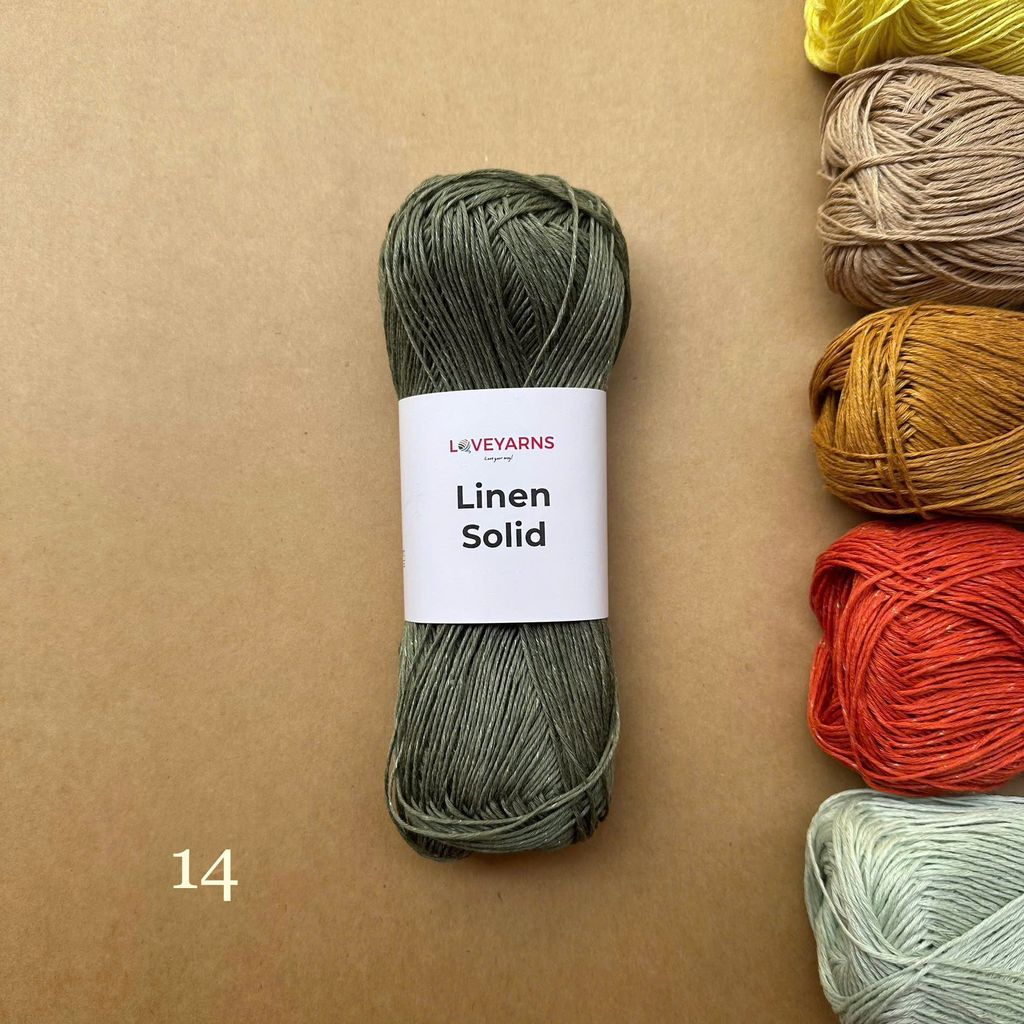 Sợi Linen Solid - Loveyarns, đan móc áo, váy, khăn