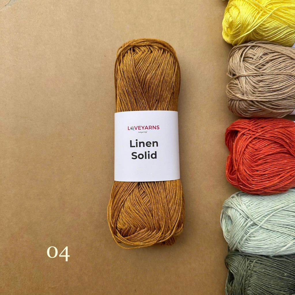 Sợi Linen Solid - Loveyarns, đan móc áo, váy, khăn