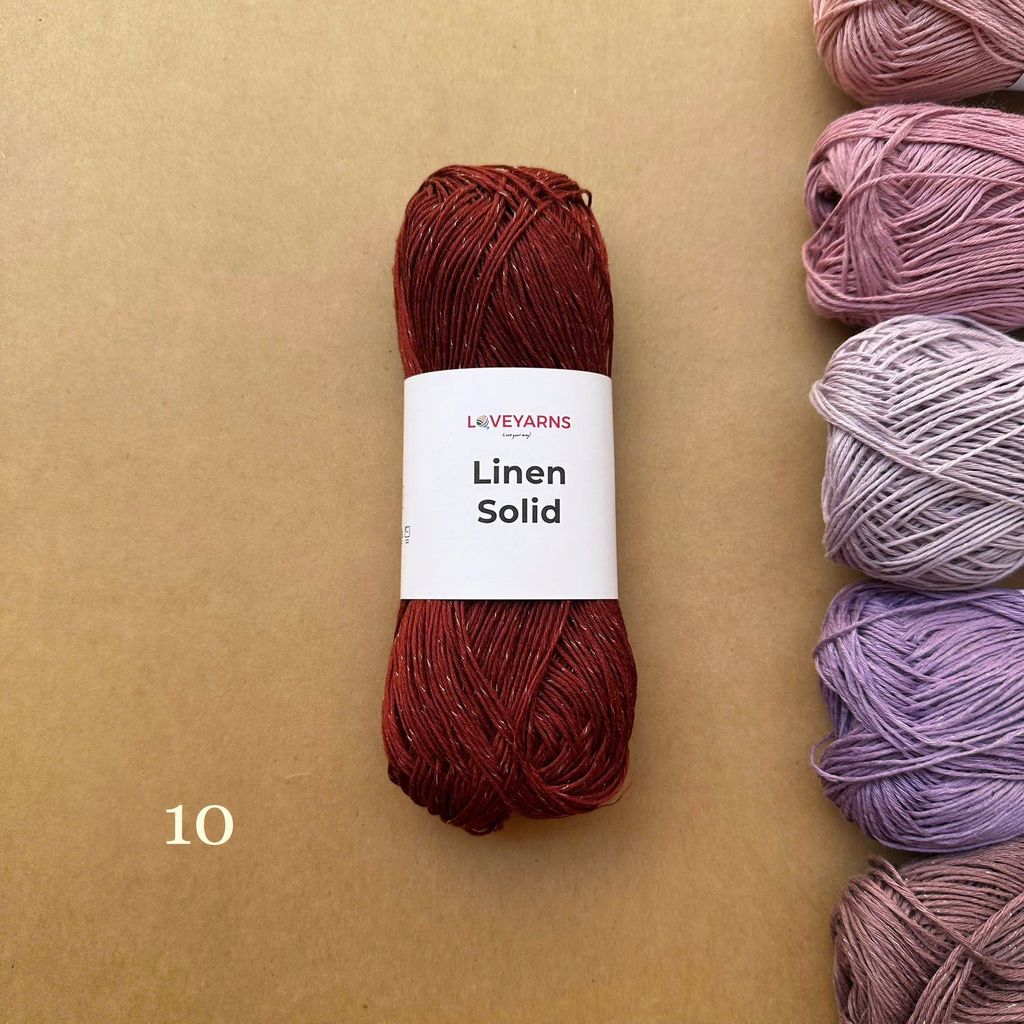Sợi Linen Solid - Loveyarns, đan móc áo, váy, khăn