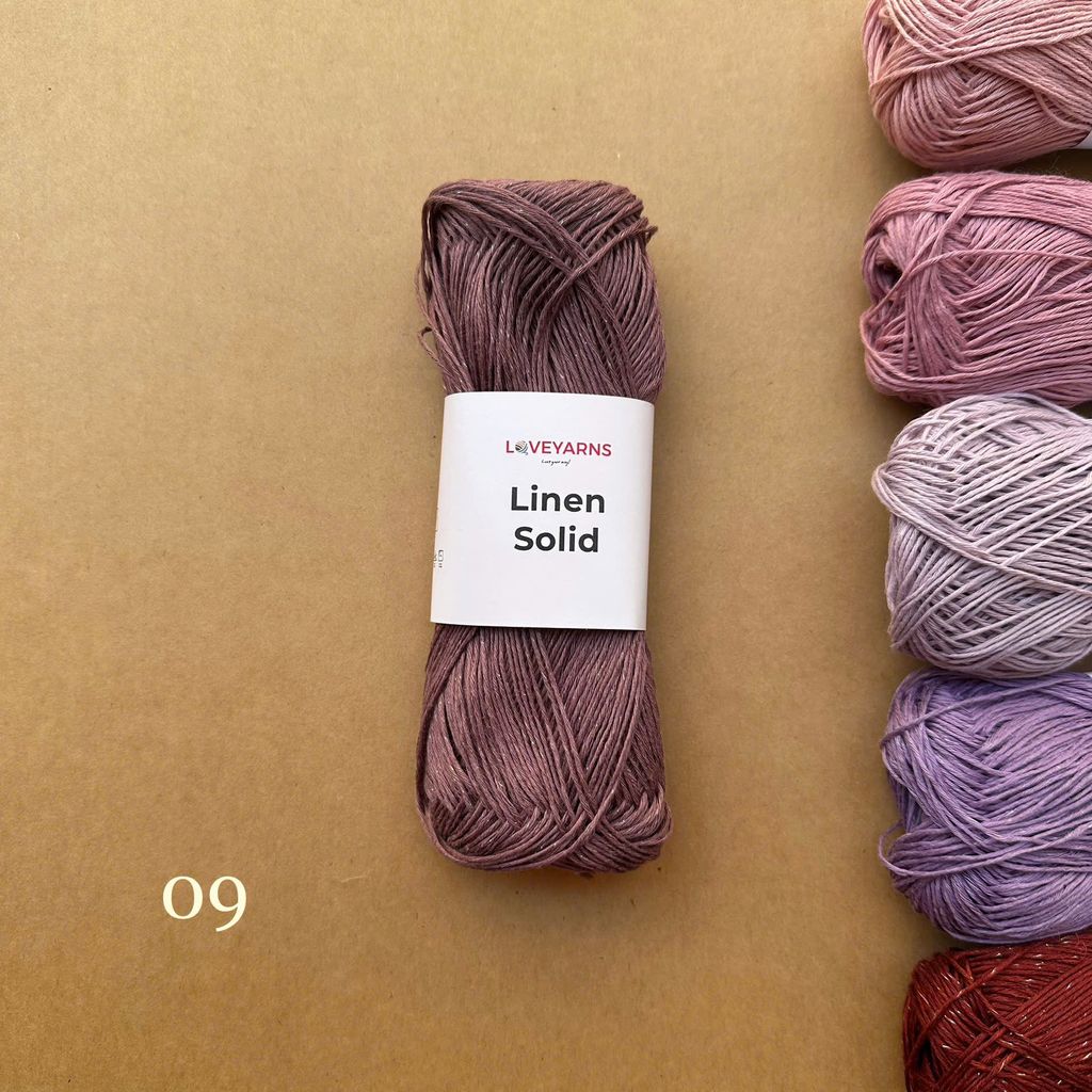 Sợi Linen Solid - Loveyarns, đan móc áo, váy, khăn