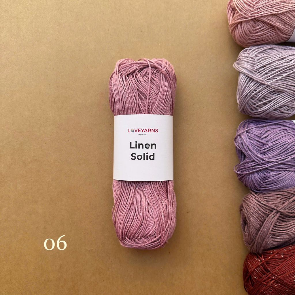 Sợi Linen Solid - Loveyarns, đan móc áo, váy, khăn