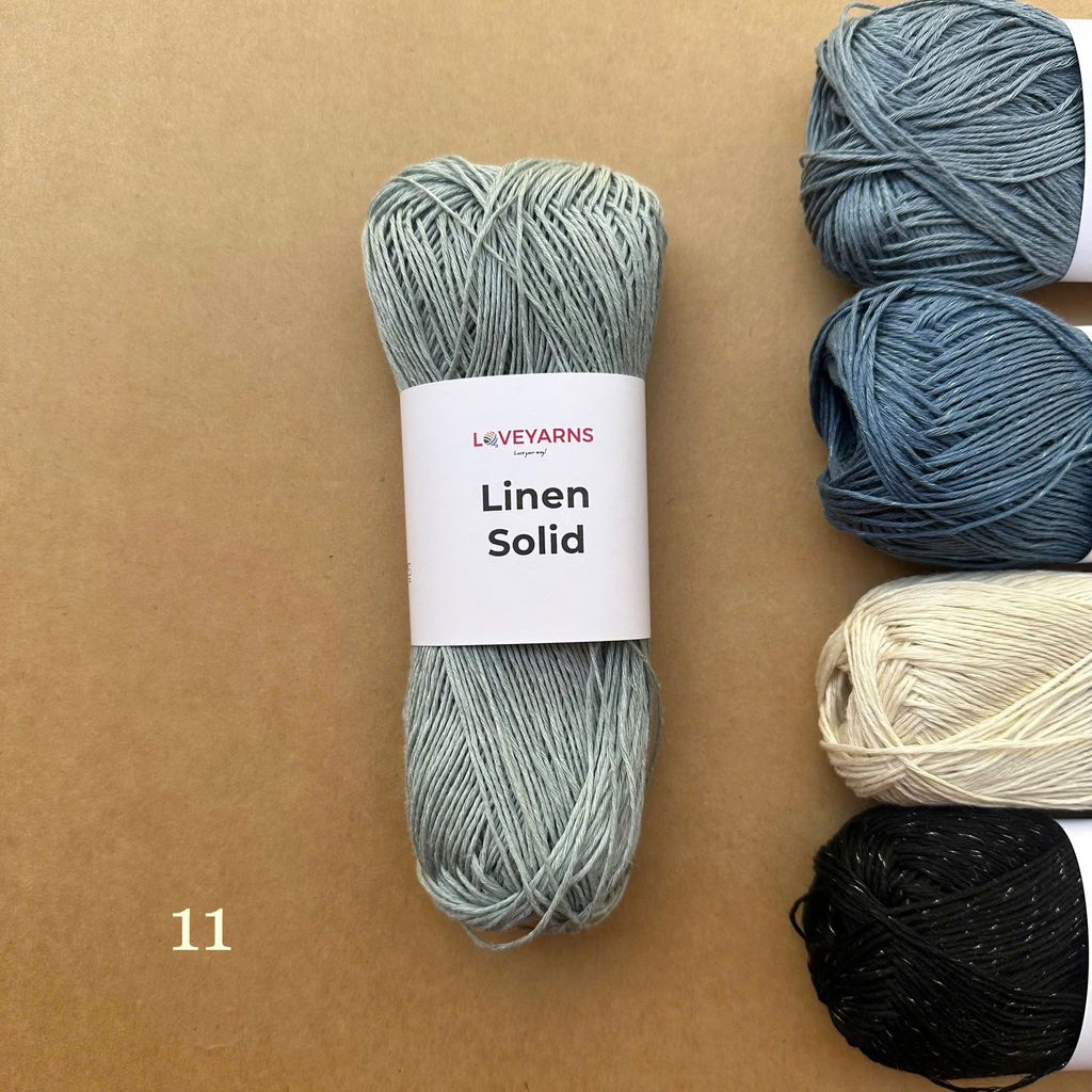 Sợi Linen Solid - Loveyarns, đan móc áo, váy, khăn