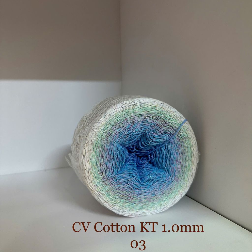 Sợi cầu vồng Cotton 1mm, kim tuyến