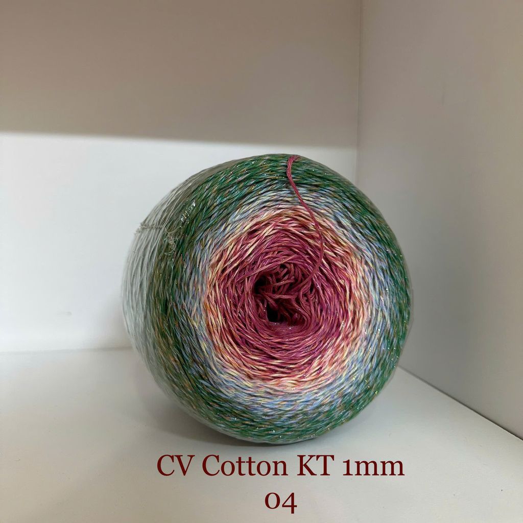 Sợi cầu vồng Cotton 1mm, kim tuyến