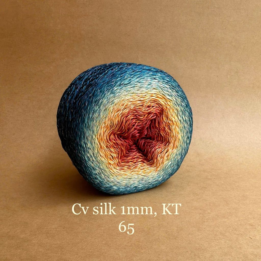 Cầu vồng sợi Silk kim tuyến, cỡ 1.0mm, 300g, đan móc áo, váy, khăn
