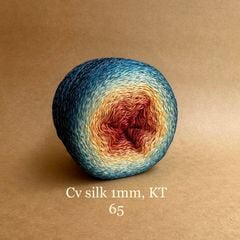 Cầu vồng sợi Silk kim tuyến, cỡ 1.0mm, 300g, đan móc áo, váy, khăn