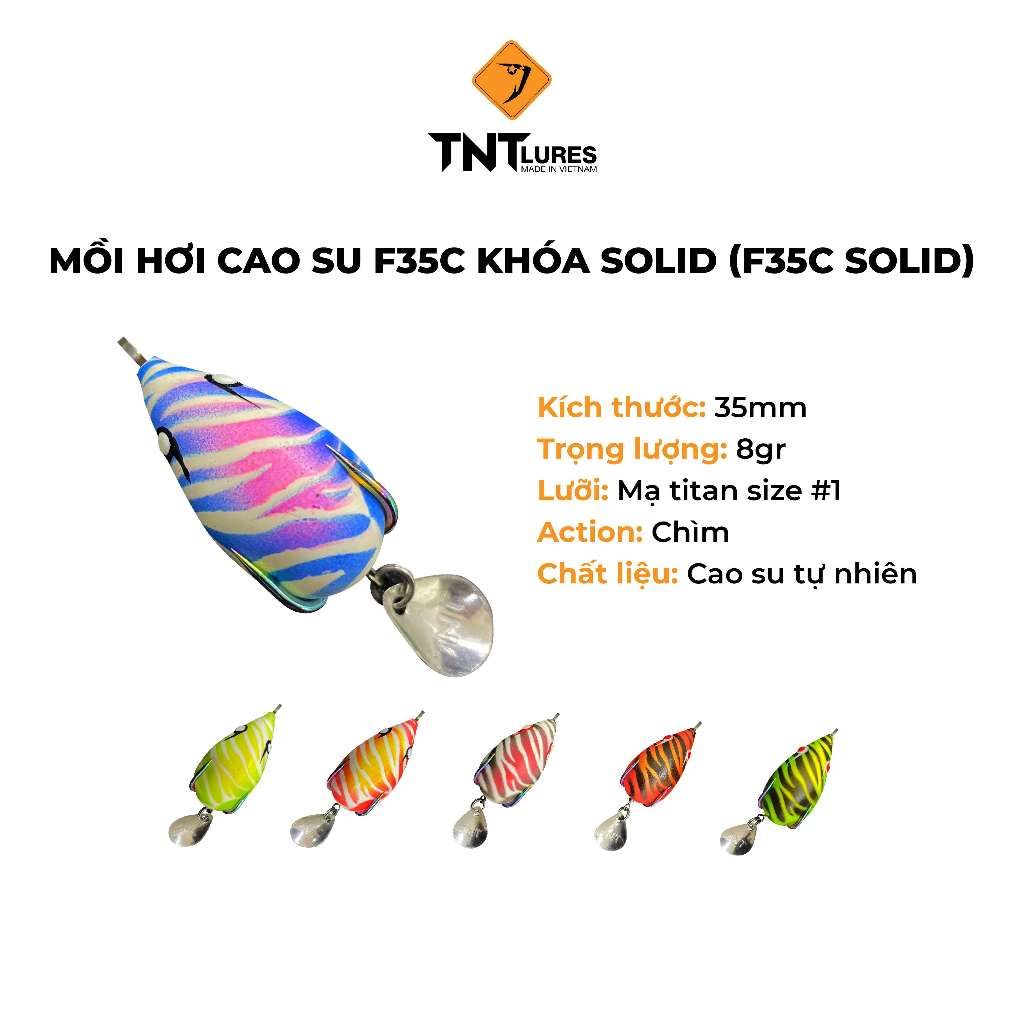  Mồi Câu Lure Nhái Hơi TNTLures Action Chìm F35C Khóa Solid 3,5cm/8g 