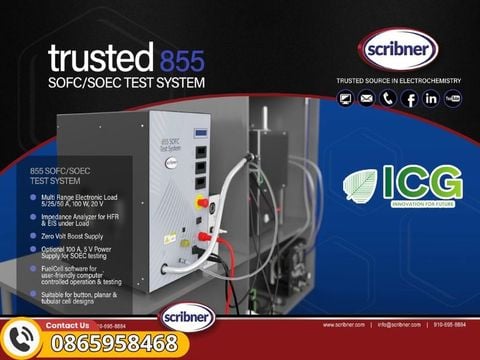  Hệ thống kiểm tra pin nhiên liệu oxit rắn : Thiết bị 855 SOFC & SOEC Test System 