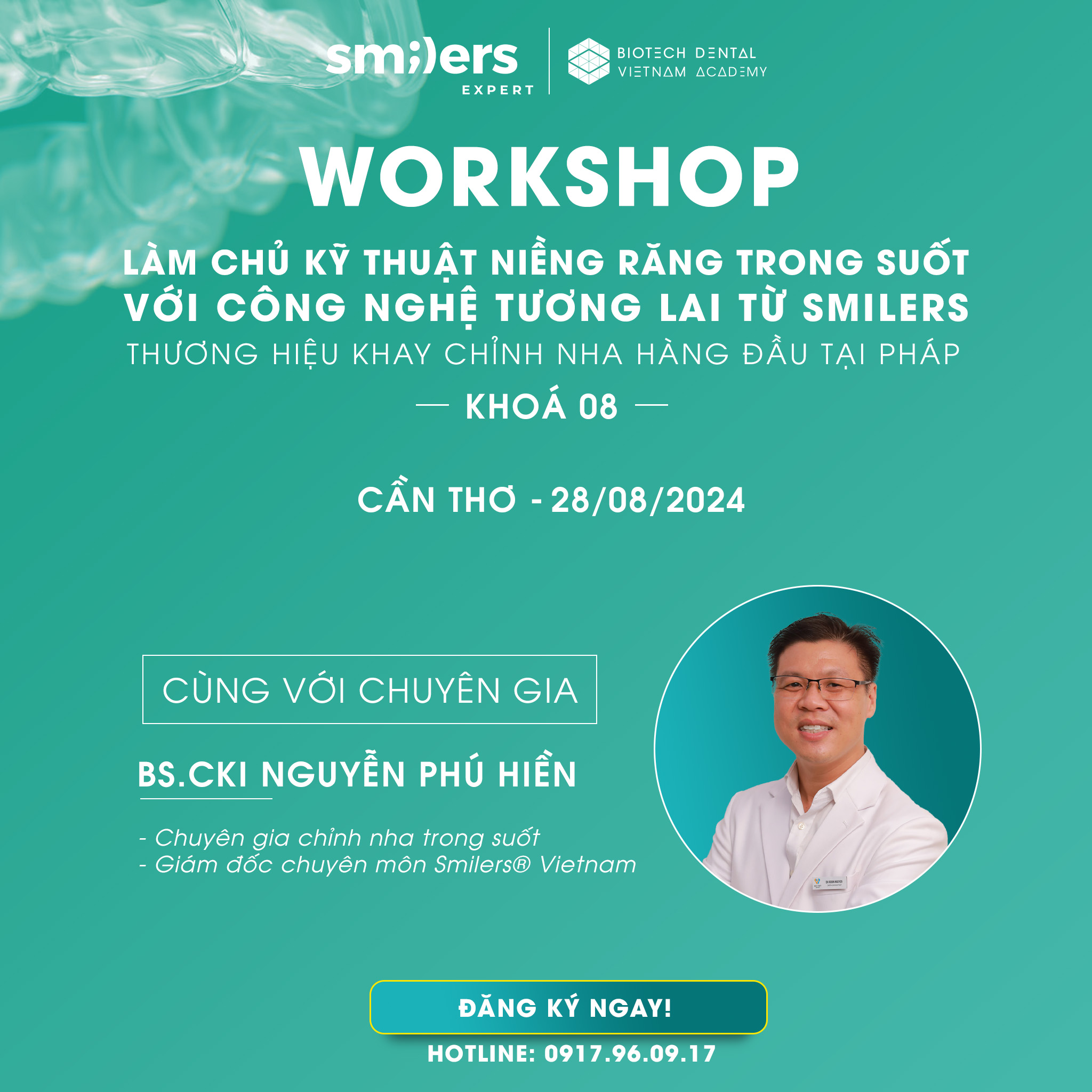  Workshop về niềng răng trong suốt Smilers Tháng 8. 2024 tại Cần Thơ 