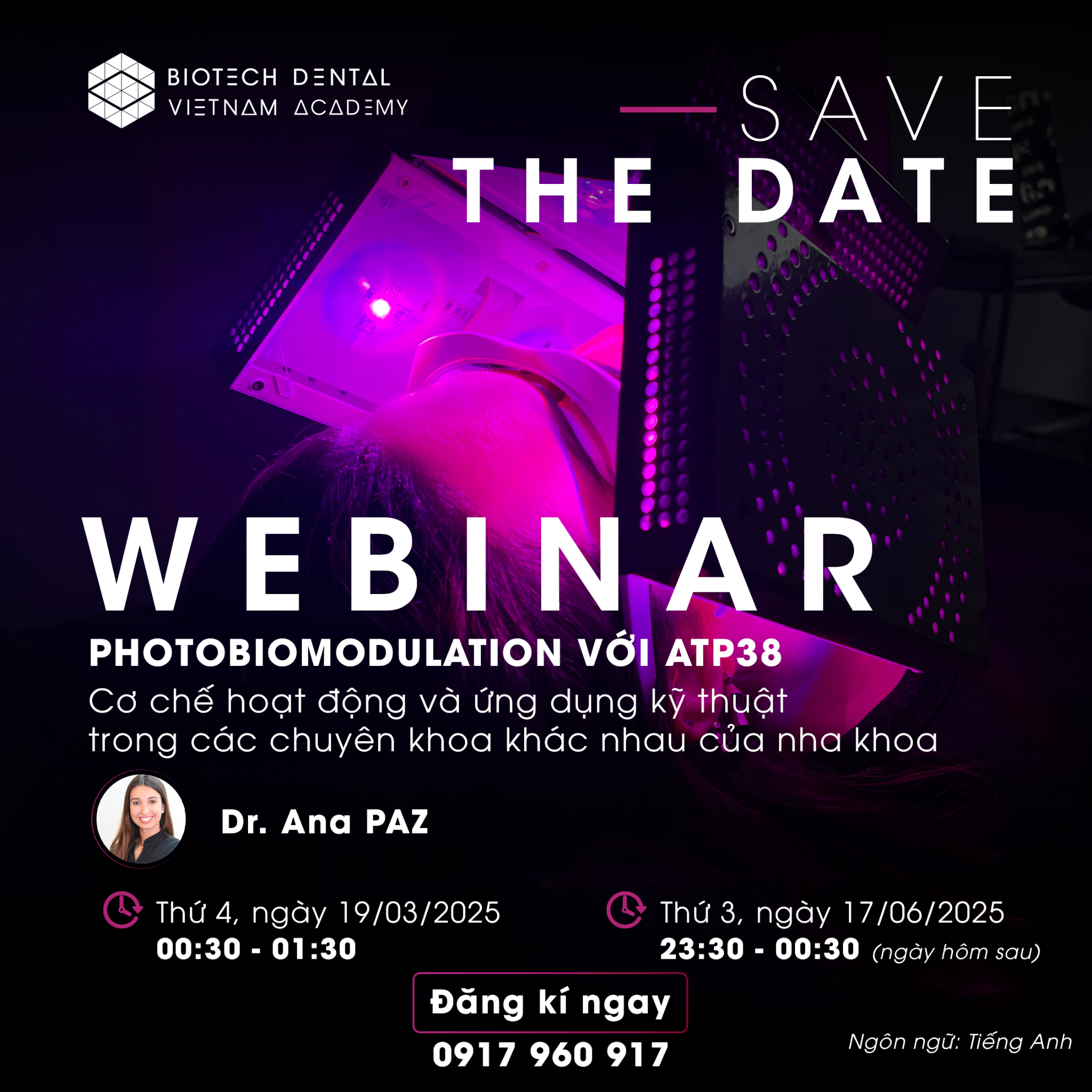  Webinar Photobiomodulation với ATP38 