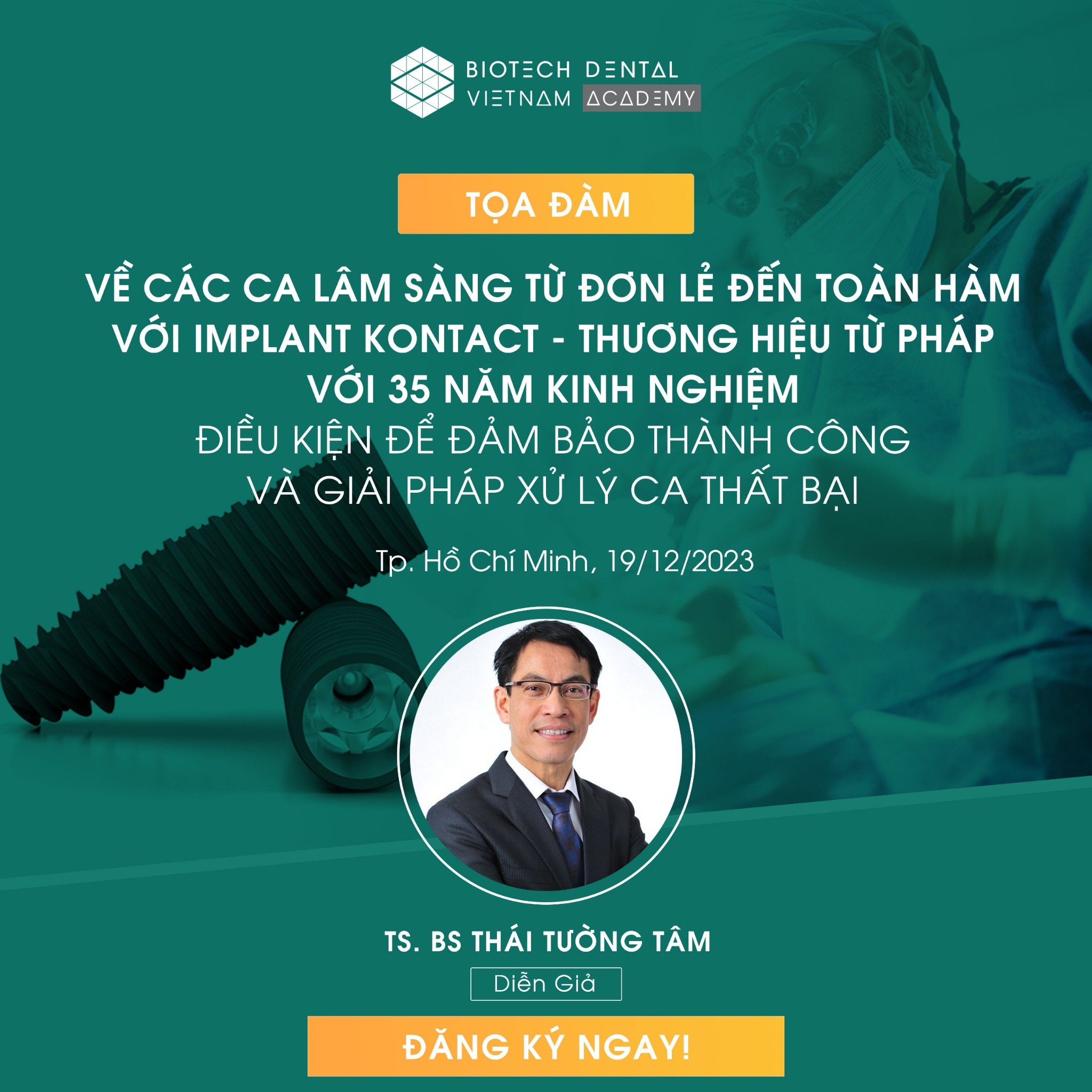  Tọa đàm Implant Tháng 12.2023 - HCM 