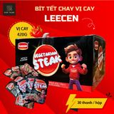  Bít Tết Chay Leecen Vị Cay (30 Gói/Hộp) 
