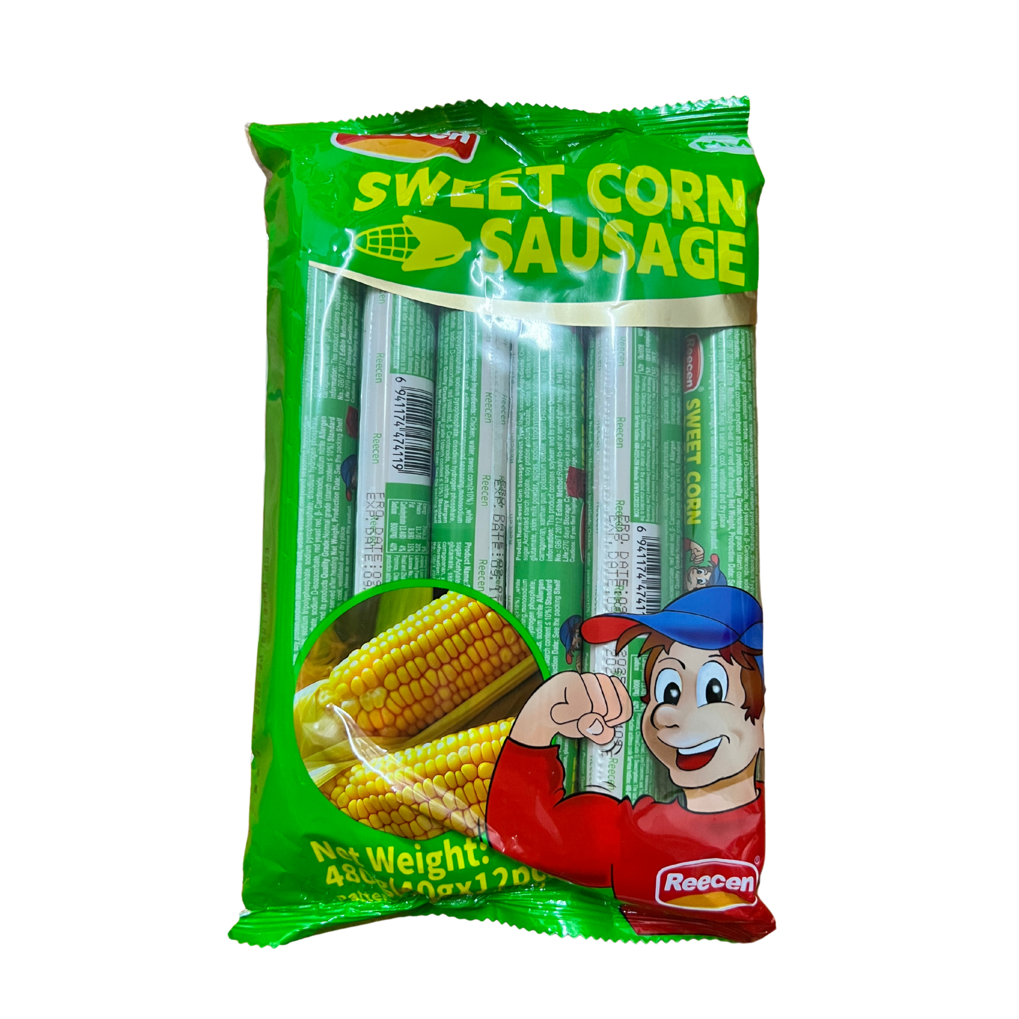  Xúc Xích Reecen Vị Bắp Ngọt 480g (12 Cây/Gói) 