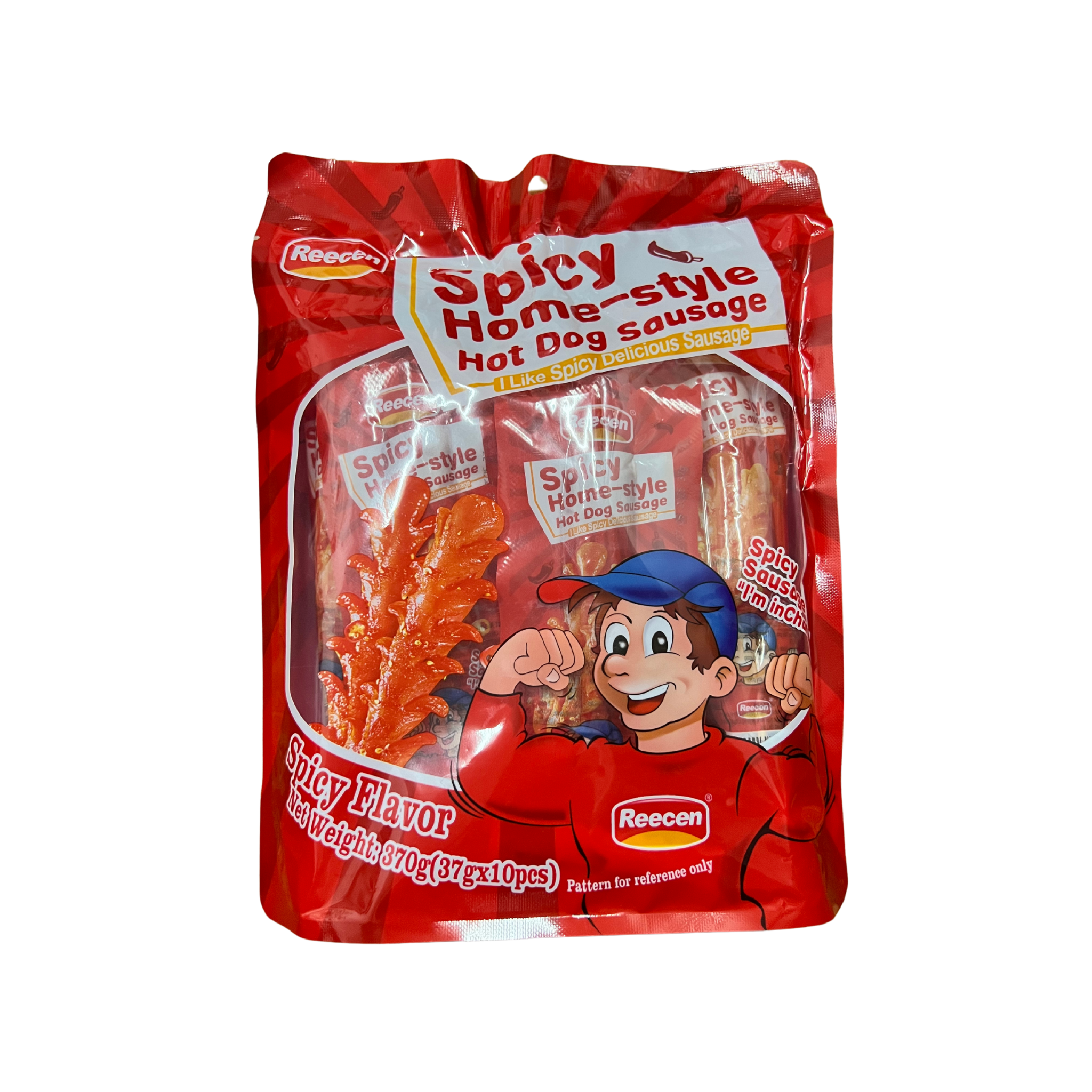  Xúc Xích Reecen Vị Hotdog Cay 370g (10 cái/gói) 